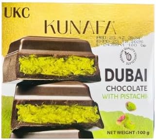 UKC Dubai Chocolate Kunafa with Pistachio, 100g (Pack Of 12)
