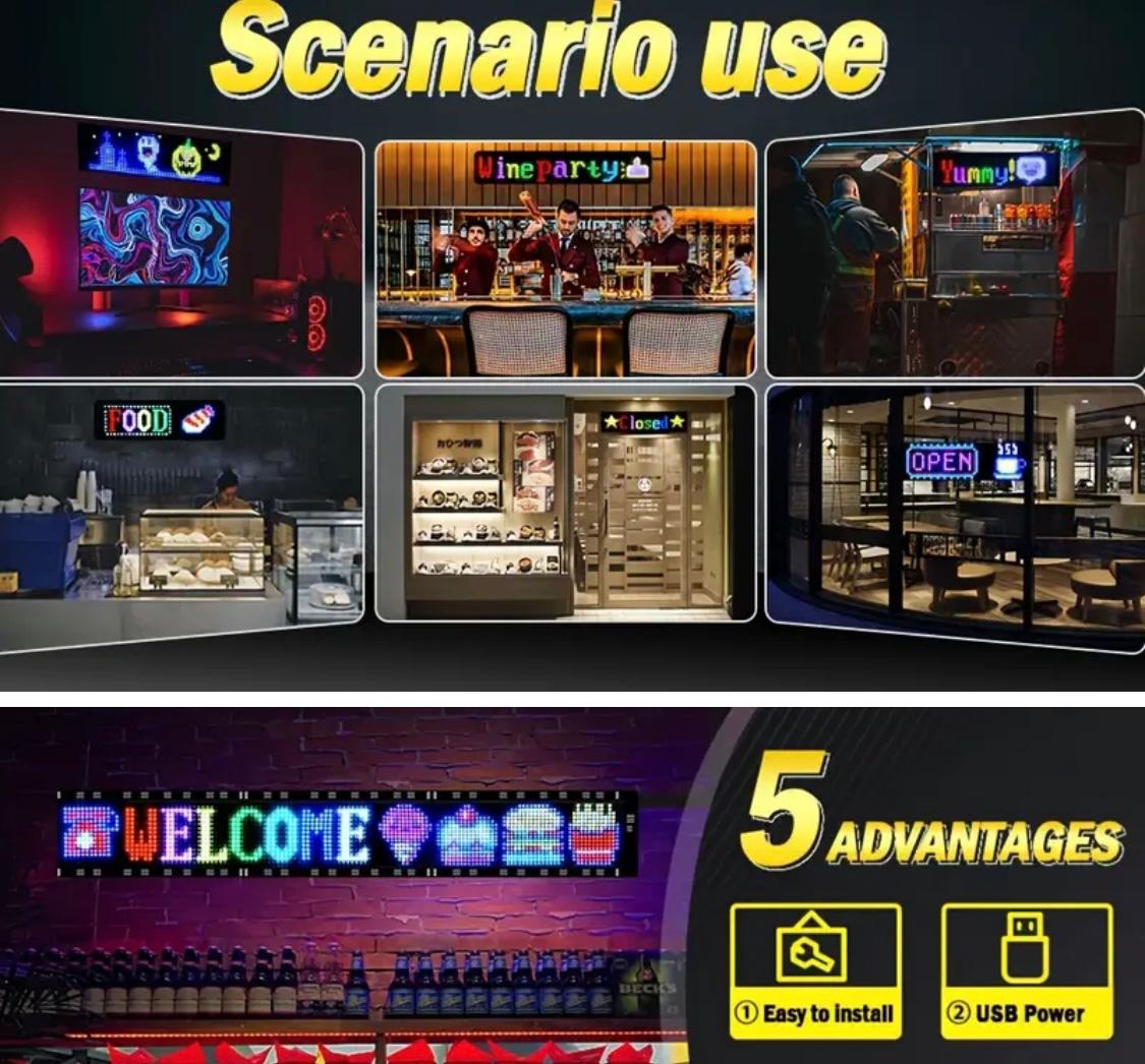 Flexible LED Display For use in Shops and Cars