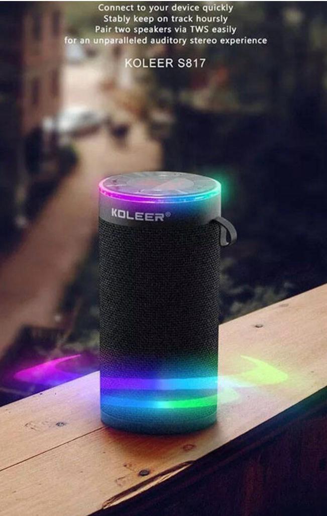 S817 Bluetooth Portable Speaker with LED display By Koleer