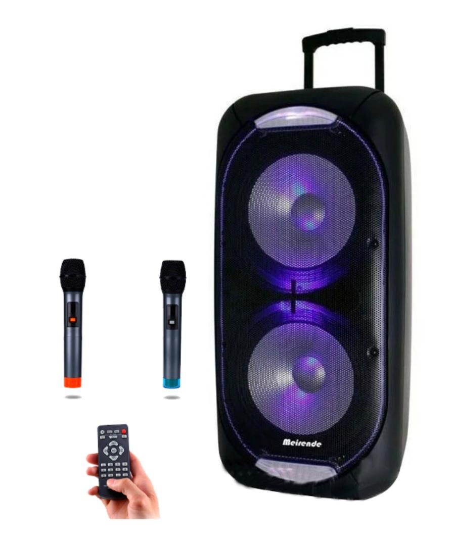 MR-1212 Dial. 12inch Woofer. Tower Speaker, Mega Bass. Remote control. 2 x Microphones By Meirende
