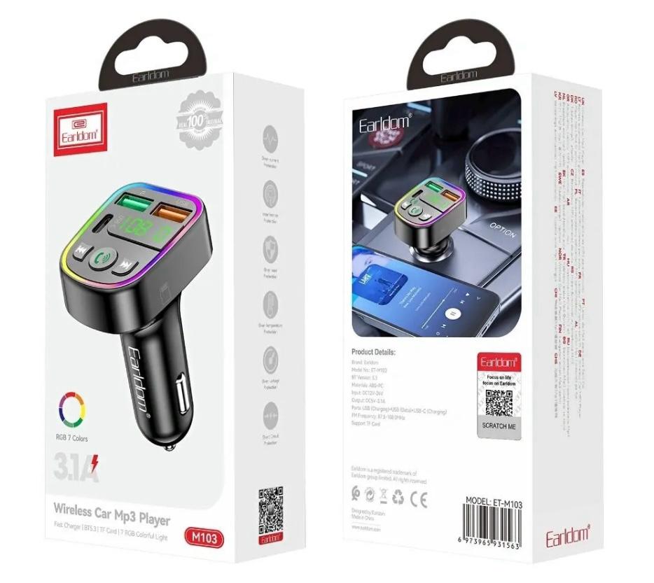 ET-103 Car MP3 Player and Bluetooth Car Kit for Calls By Earldom