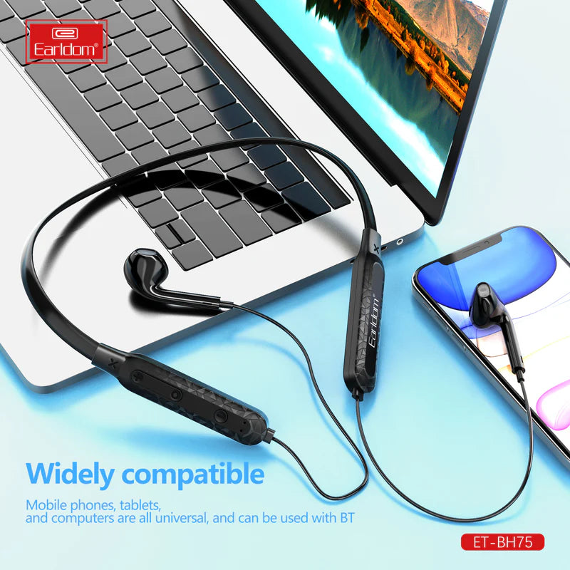 ET-BH75 Wireless Bluetooth Neckband Earphones By Earldom