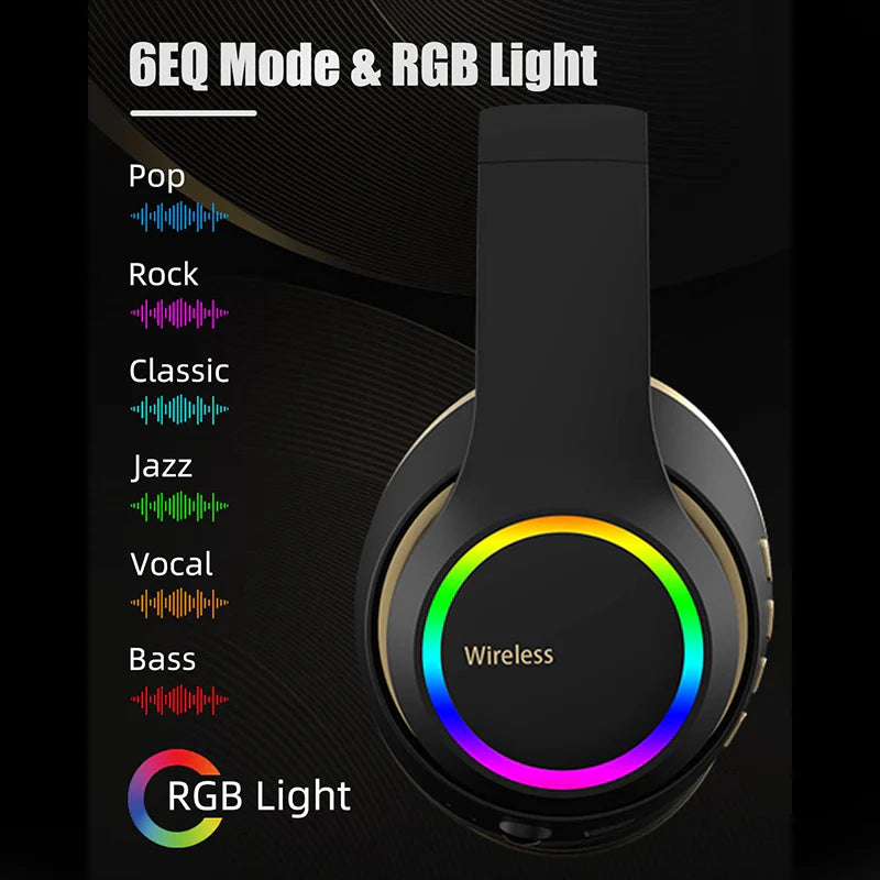 ET-B06 RGB Over-the-Head Bluetooth Headphones By Earldom