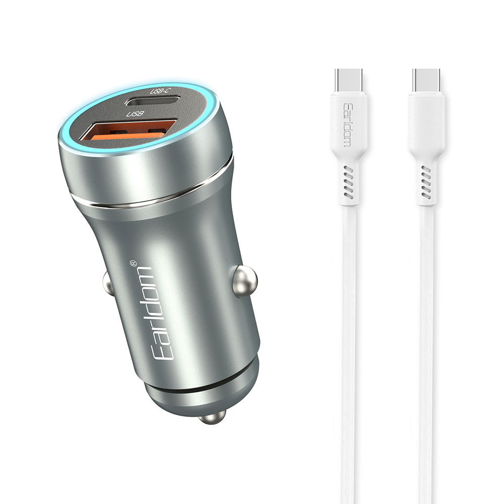 ES-CC29 USB & USB-C Quick Car Charger (30W PD & QC 3.0) By Earldom