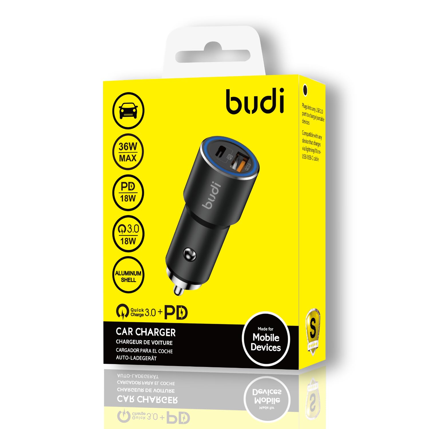 36W Car Charger By Budi