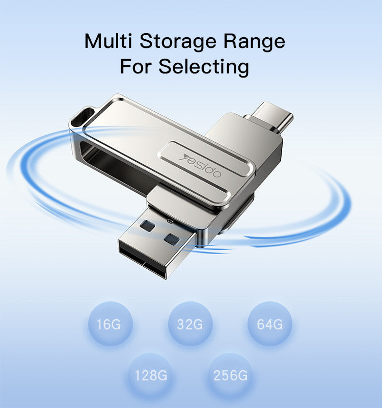 FL17 Metal Rotating Dual Use Adapter Memory Stick By Yesido