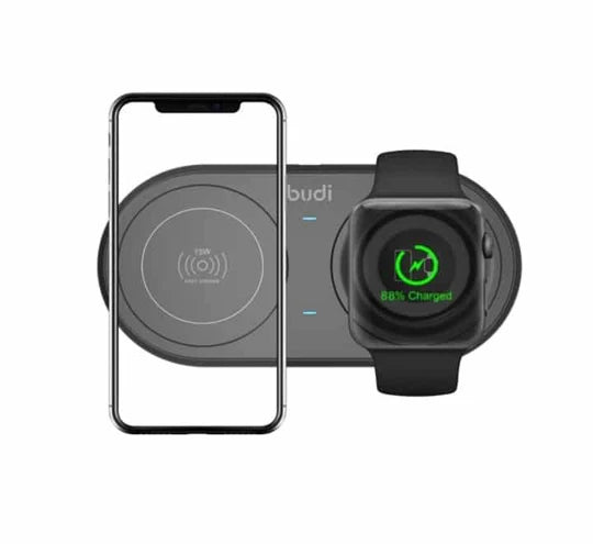 WL3500B 15W 2-In-1 Phone + Watch Fast Wireless Charger By Budi