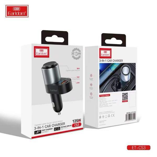 ET-CS3 3-in-1 Car Charger By Earldom