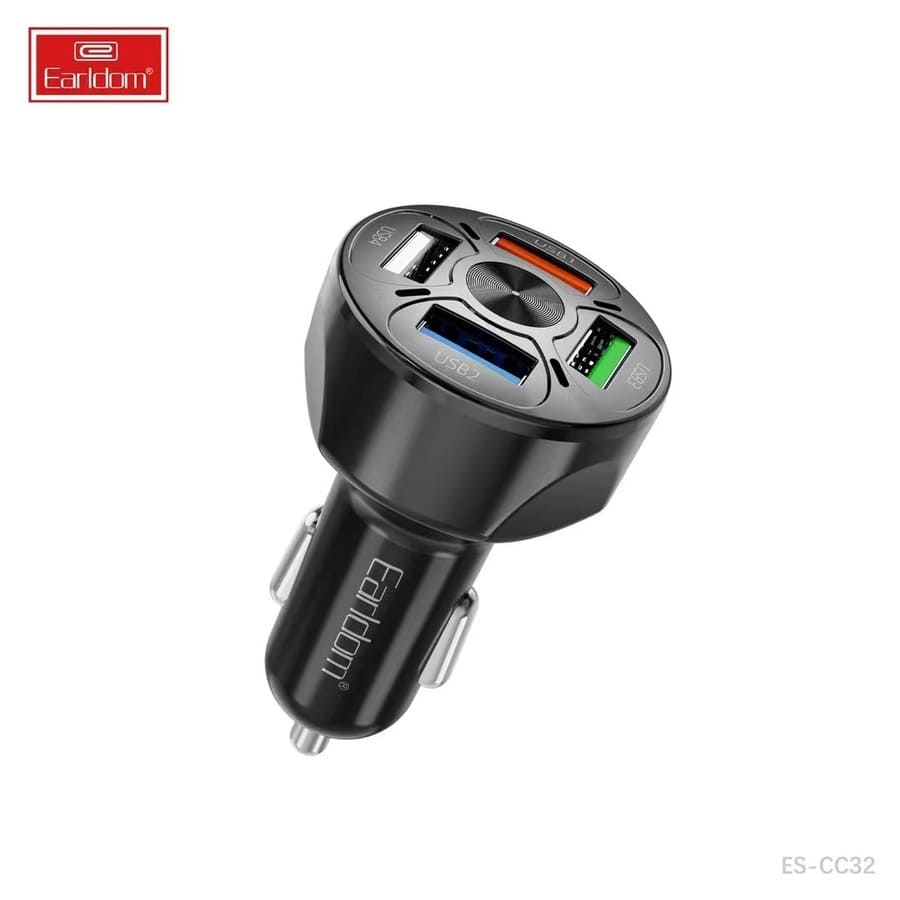 ES-CC32 4-Ports USB Car Charger QC3.1 Fast Charging By Earldom