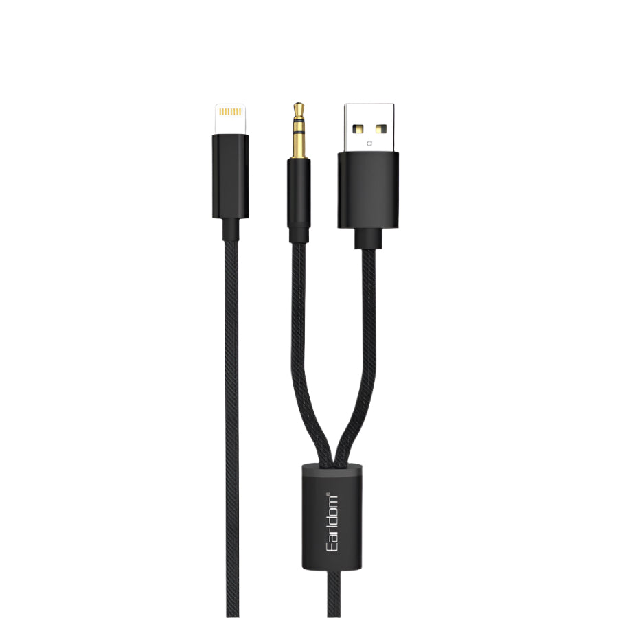 ET-AUX43 Lightning to 3.5mm + USB Audio Cable By Earldom