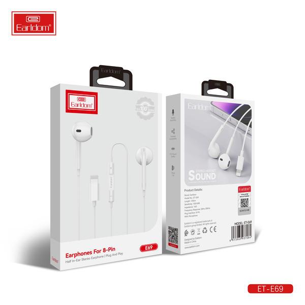 ET-E69 Earphones with Lightning Connector By Earldom