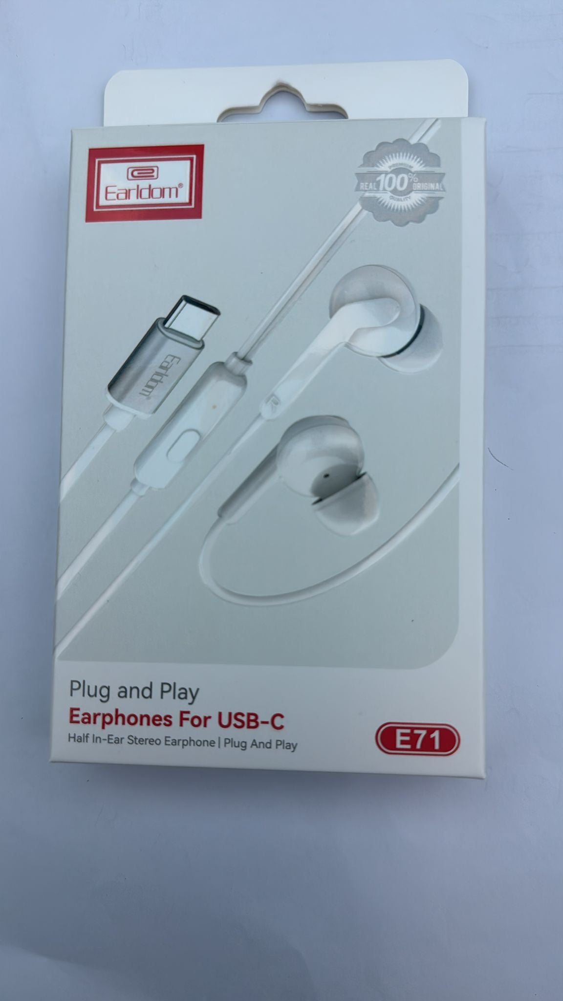 ET-E71 Type-C Wired Earphones with Microphone By Earldom