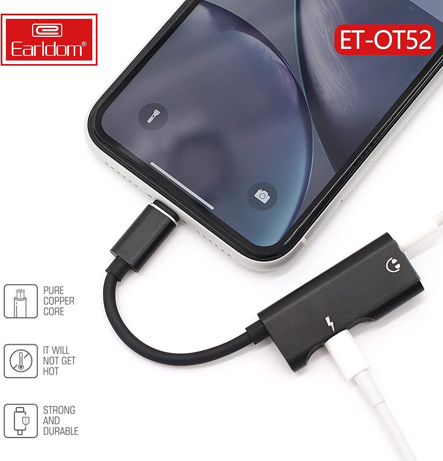 ET-OT52 2-in-1 Lightning to Lightning + 3.5mm Adapter By Earldom