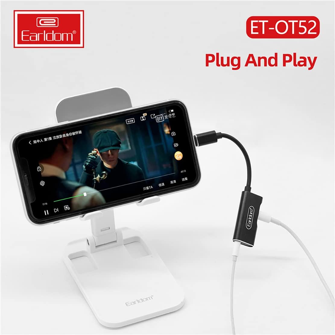 ET-OT52 2-in-1 Lightning to Lightning + 3.5mm Adapter By Earldom