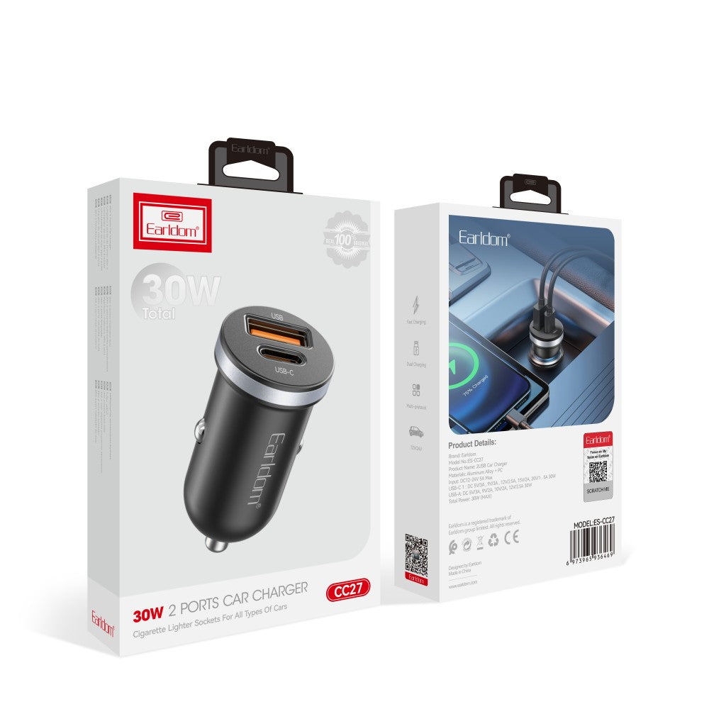 ES-CC27 30W 2 Ports Car Charger By Earldom