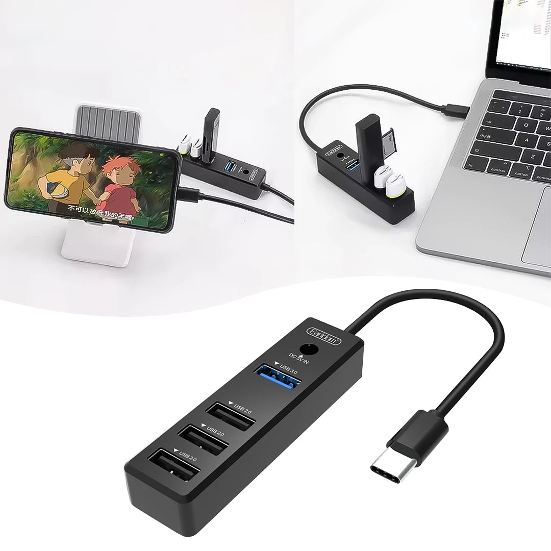 ET-HUB08 4-in-1 USB-C Hub By Earldom