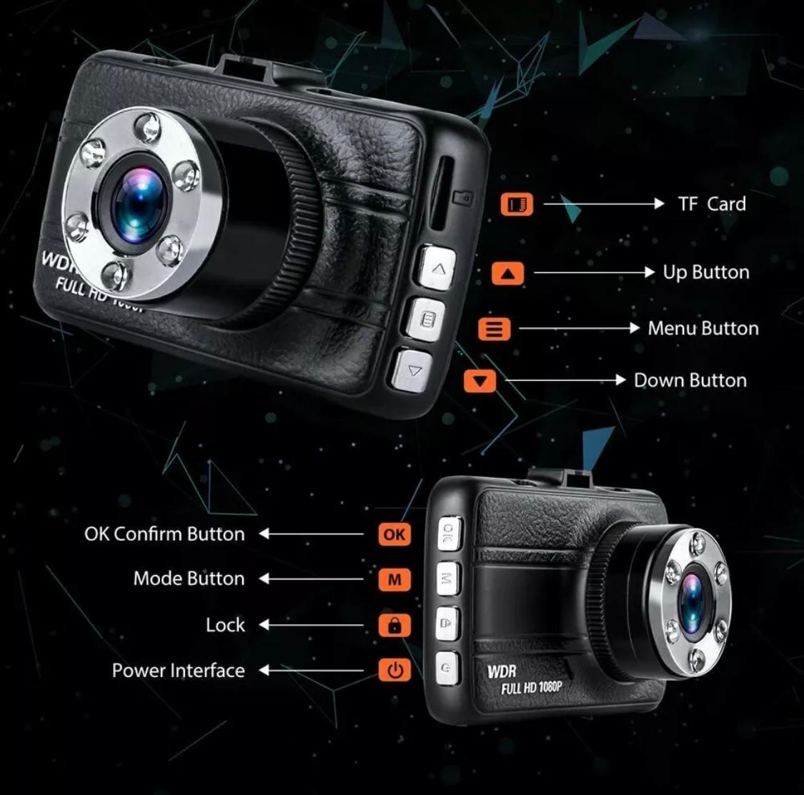 Dual Lens Vehicle BlackBox DVR Dash Camera