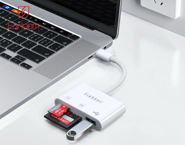 ET-OT105C 3-in-1 USB-C OTG Card Reader Adapter By Earldom