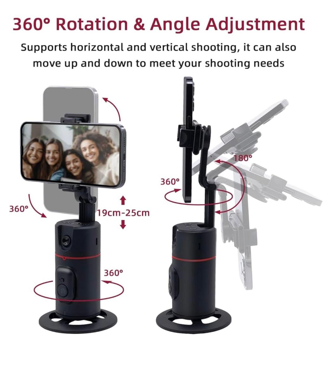 P05 360 Horizontal Face Tracking Selfie Stick Tripod By Magic Snapshot