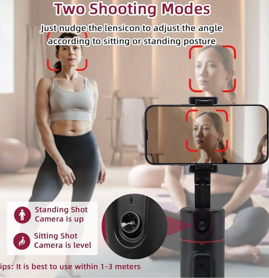 P05 360 Horizontal Face Tracking Selfie Stick Tripod By Magic Snapshot