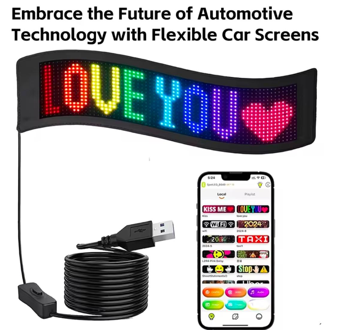 Flexible LED Display  For use in Shops and Cars