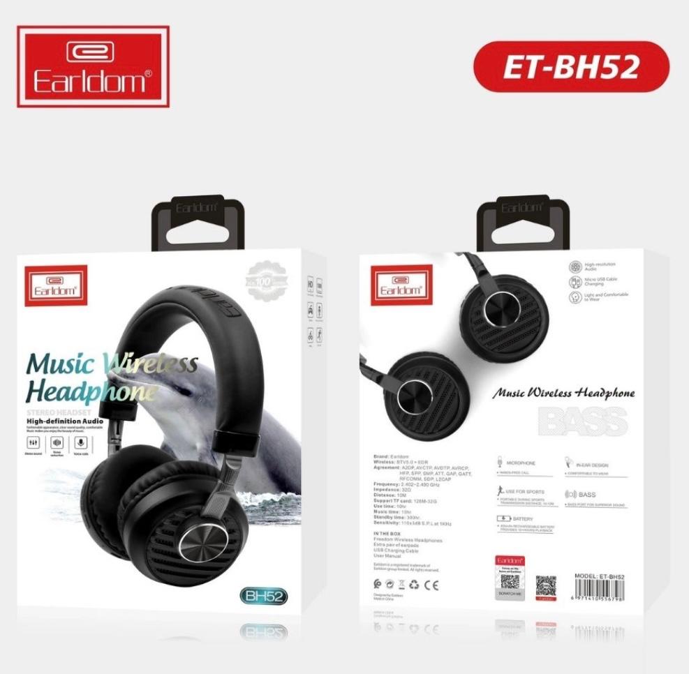 ET-BH52 Music Wireless Headphones By Earldom