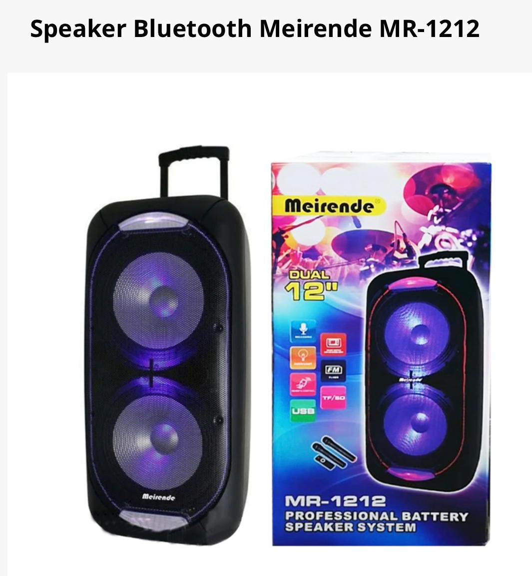 MR-1212 Dial. 12inch Woofer. Tower Speaker, Mega Bass. Remote control.  2 x Microphones By Meirende