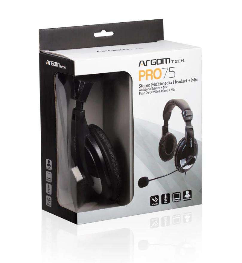 Pro 75 Stereo Multimedia Headset with Microphone By ArgomTech