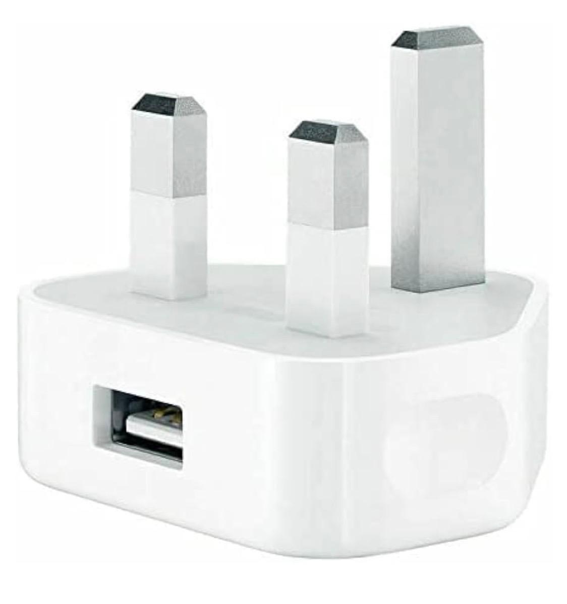 U.K. Mains Plug to USB Adapter