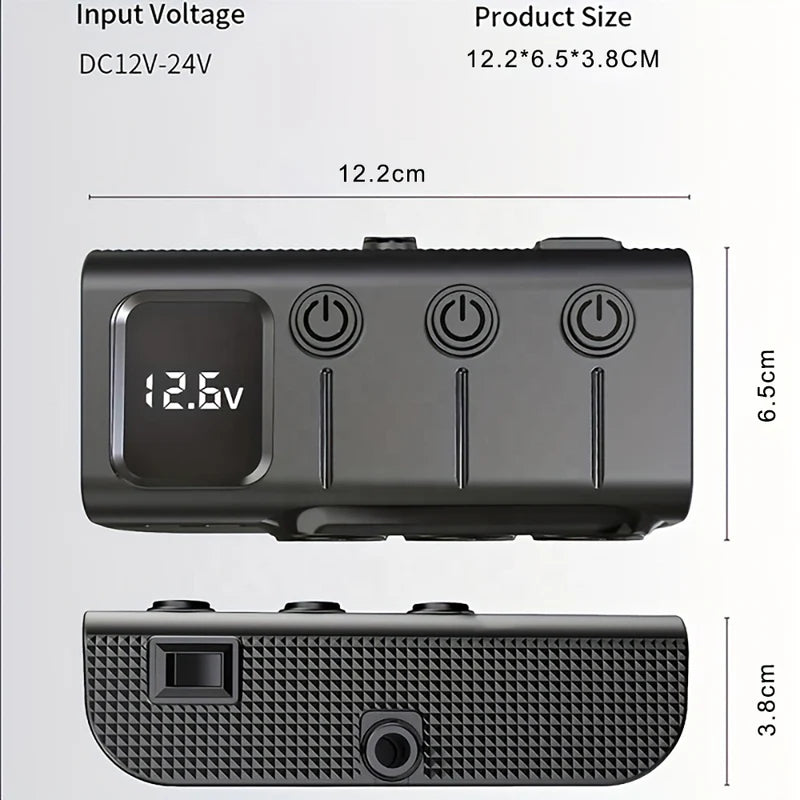 ET-CS4 Fast In-Car Charger Splitter (120W, 3-Way Socket) By Earldom