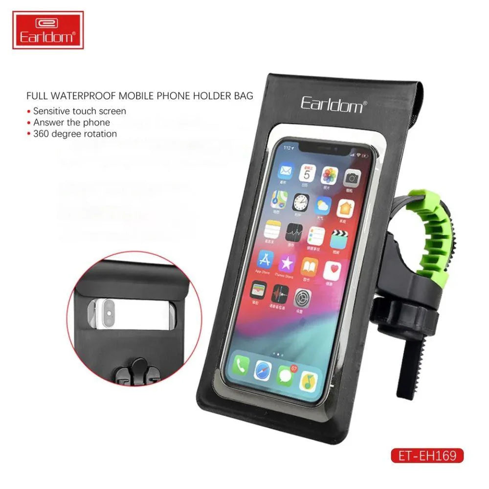 ET-EH169 Bike Handlebar Phone Holder Pouch Bag Waterproof By Earldom