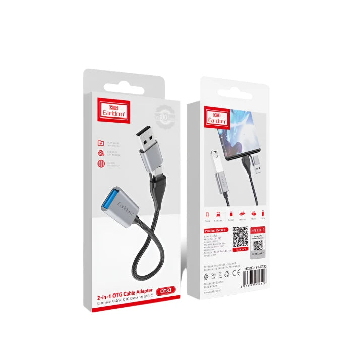 ET-OT83 2-in-1 OTG USB 3.0 Adapter Cable By Earldom