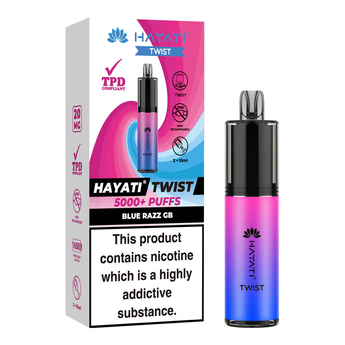 Hayati Twist 5000 Puffs Disposable Vape (Pack Of 5)