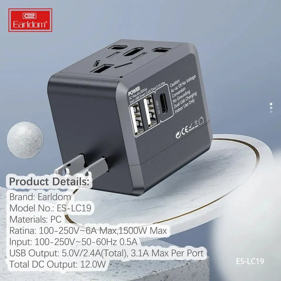 ES-LC19 Universal Travel Adapter By Earldom