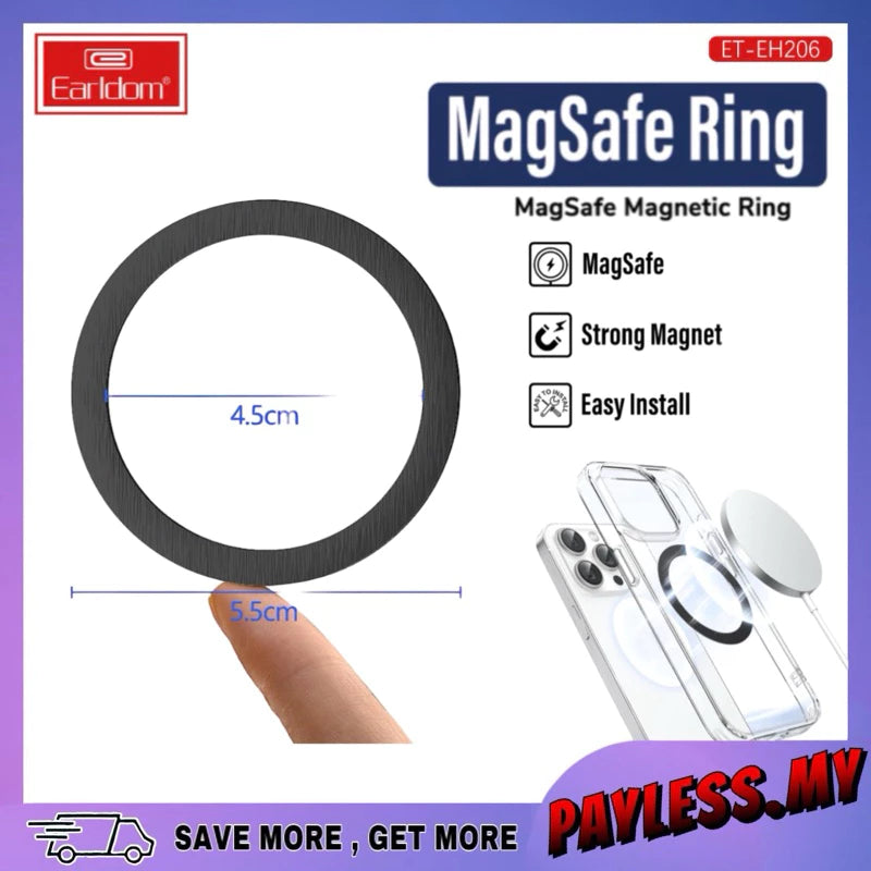 ET-EH206 Universal Metal Plate Magsafe Sticker Ring By Earldom