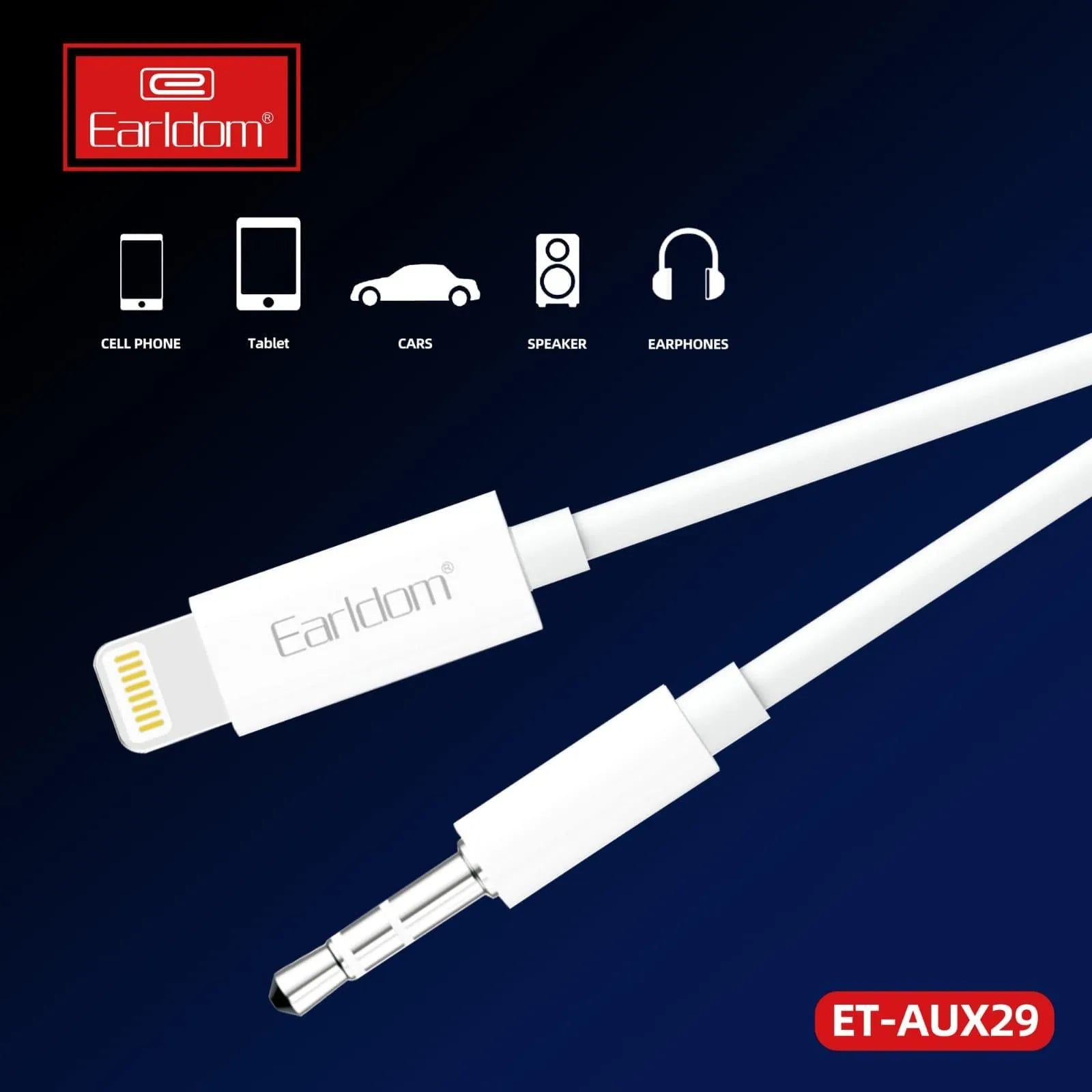 ET-AUX29 Lightning to 3.5mm AUX Cable By Earldom