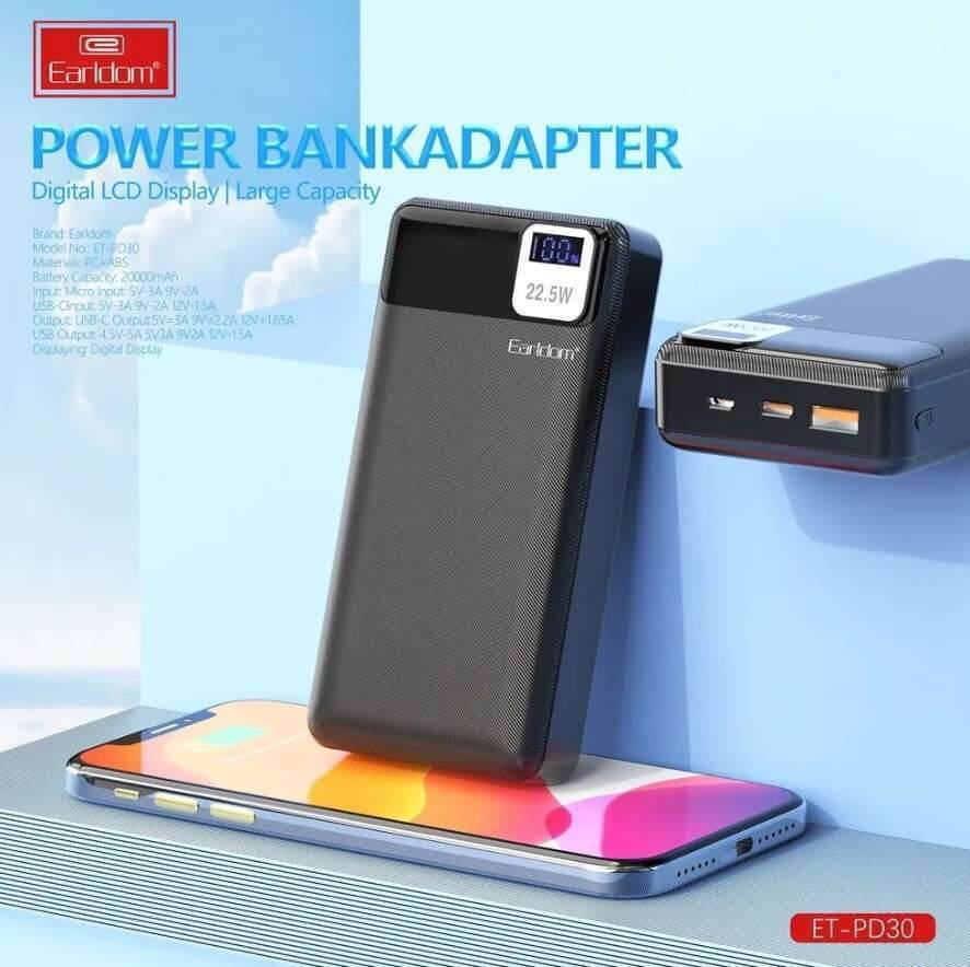 ET-PD30 20000mAh Power Bank By Earldom