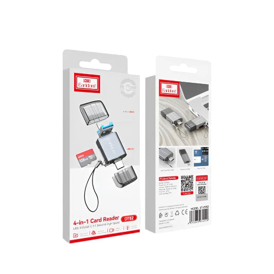 ET-OT82 4-in-1 Mini Aluminium Card Reader By Earldom